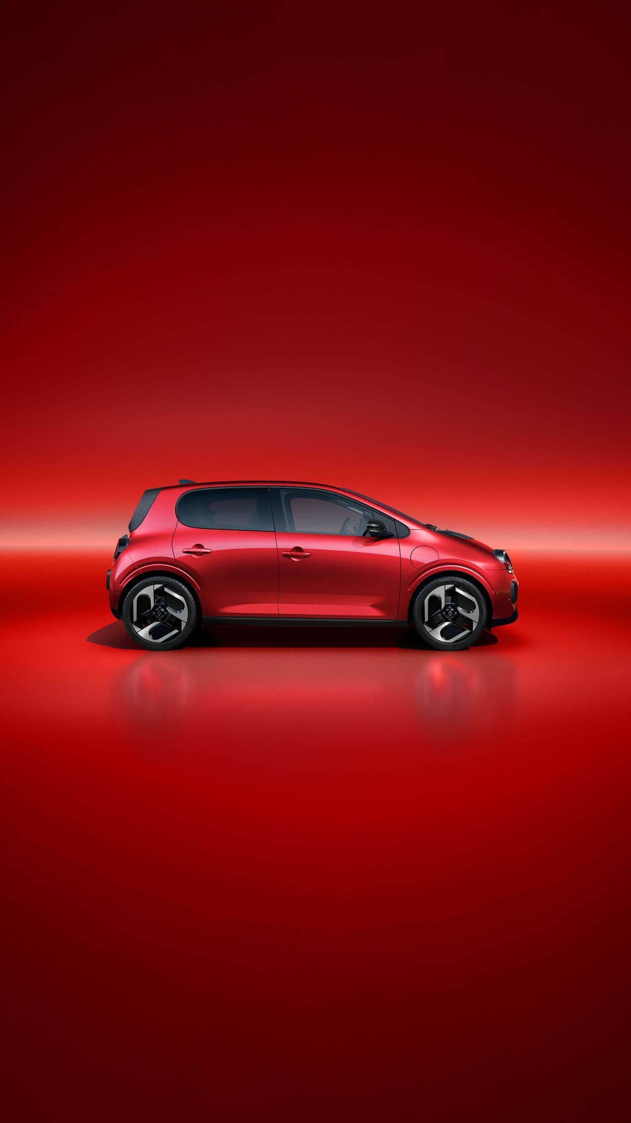 Renault Twingo E-Tech in Rot, Seitenansicht